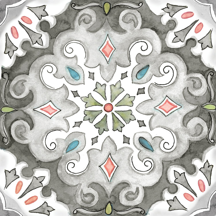 Jewel Medallion Gray I