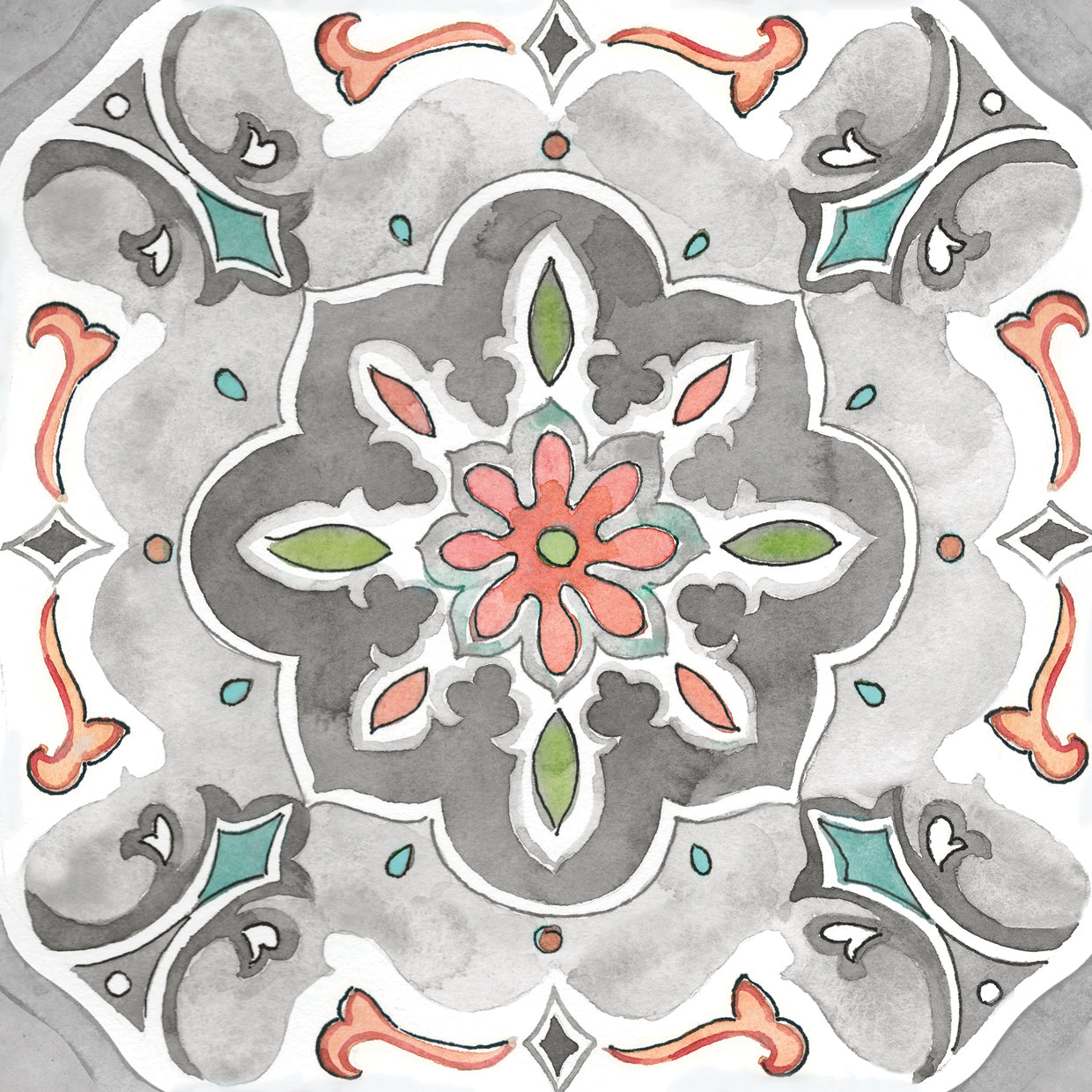 Jewel Medallion Gray III