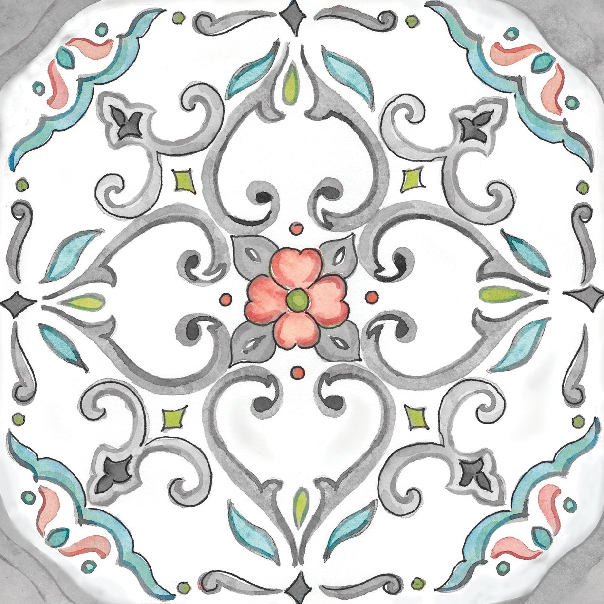 Jewel Medallion Gray IV