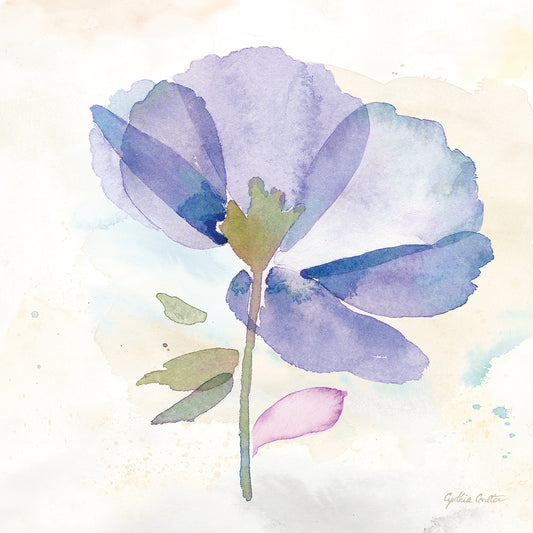 Poppy Single Purple Canvas Print