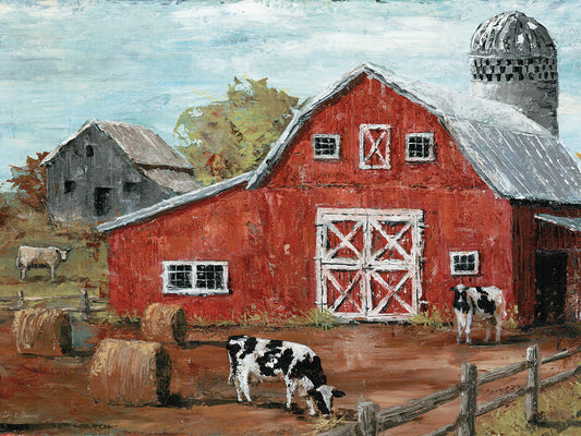 Red Country Barn Canvas Print