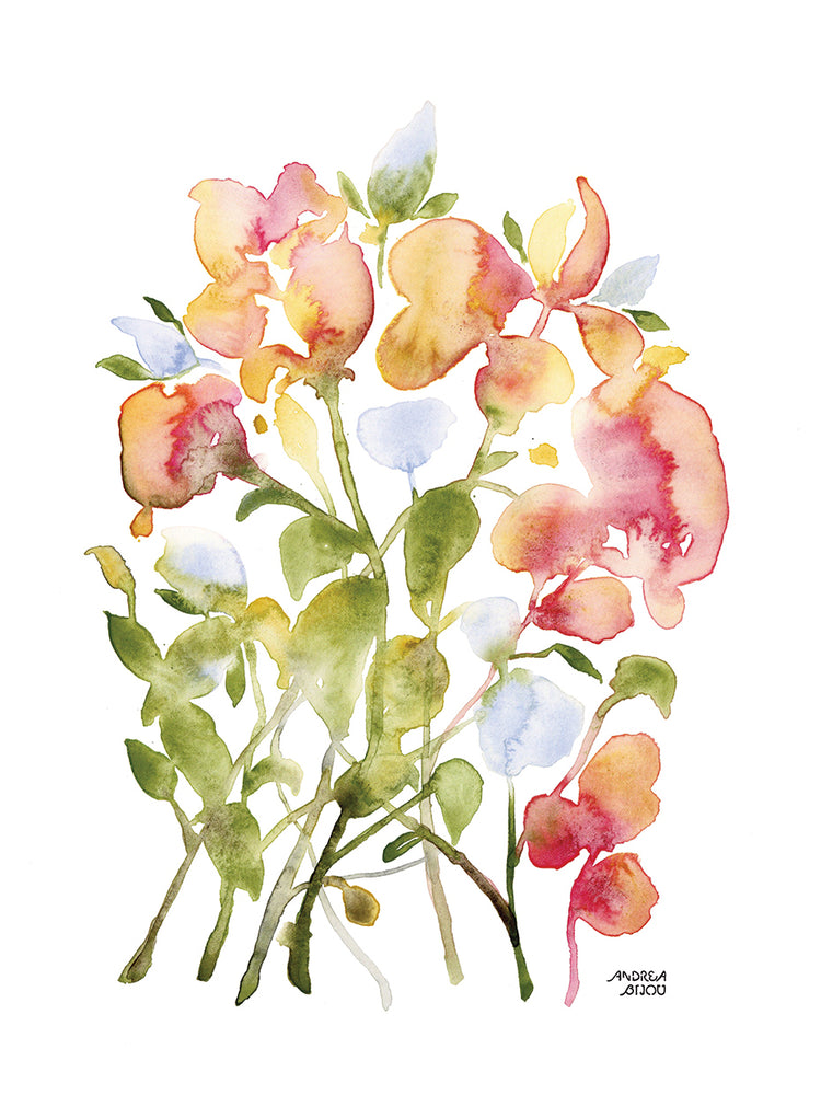 Blue and Pink Florals