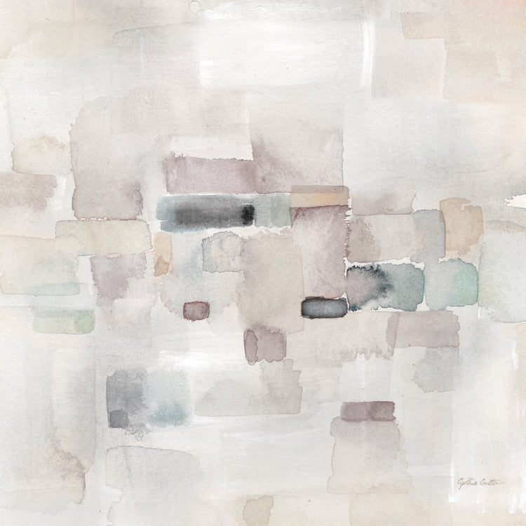 Cuadrado abstracto gris I Lienzo