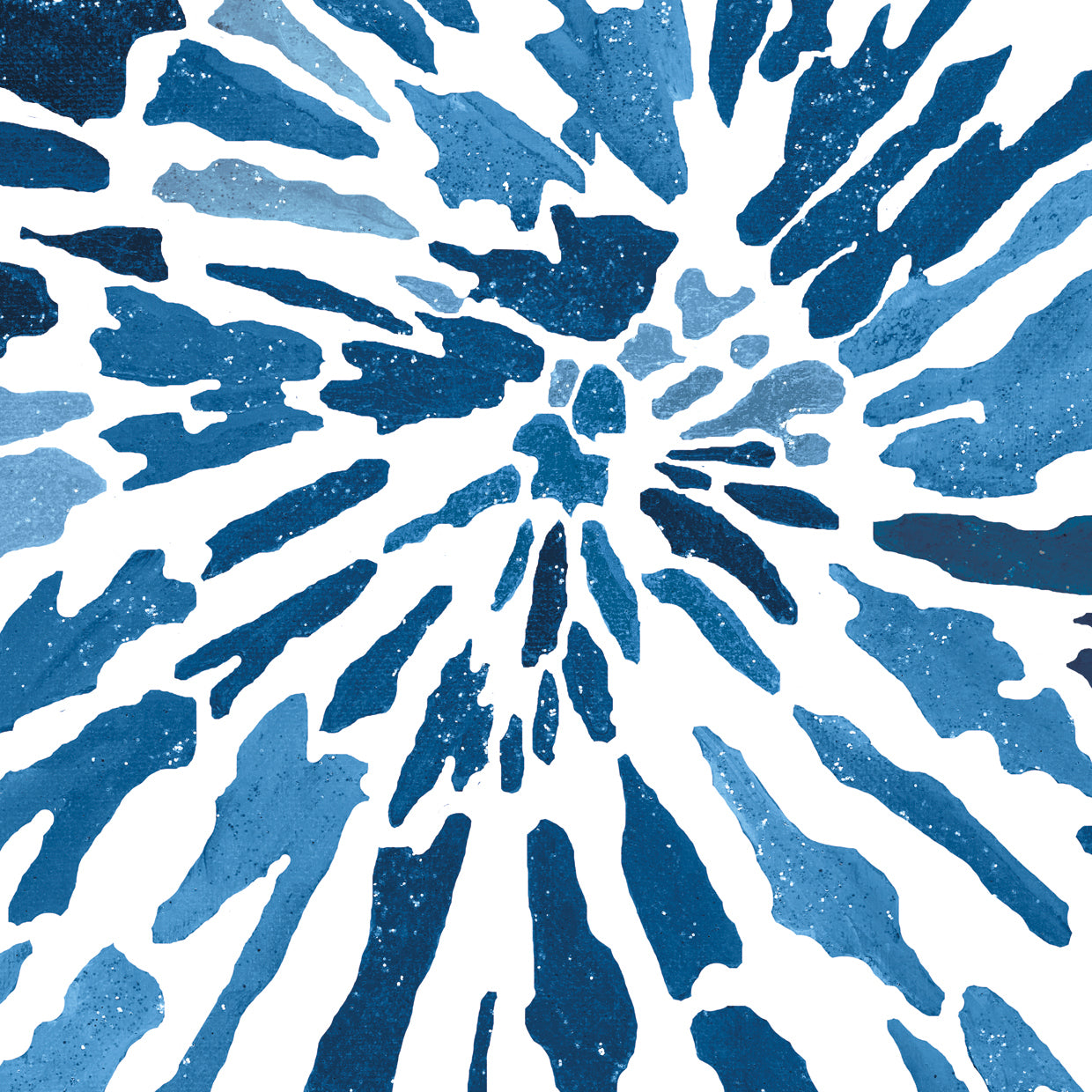 Blue Floral Burst II