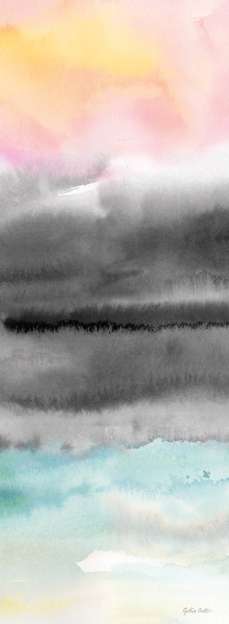 Pink Sunset Abstract panel II