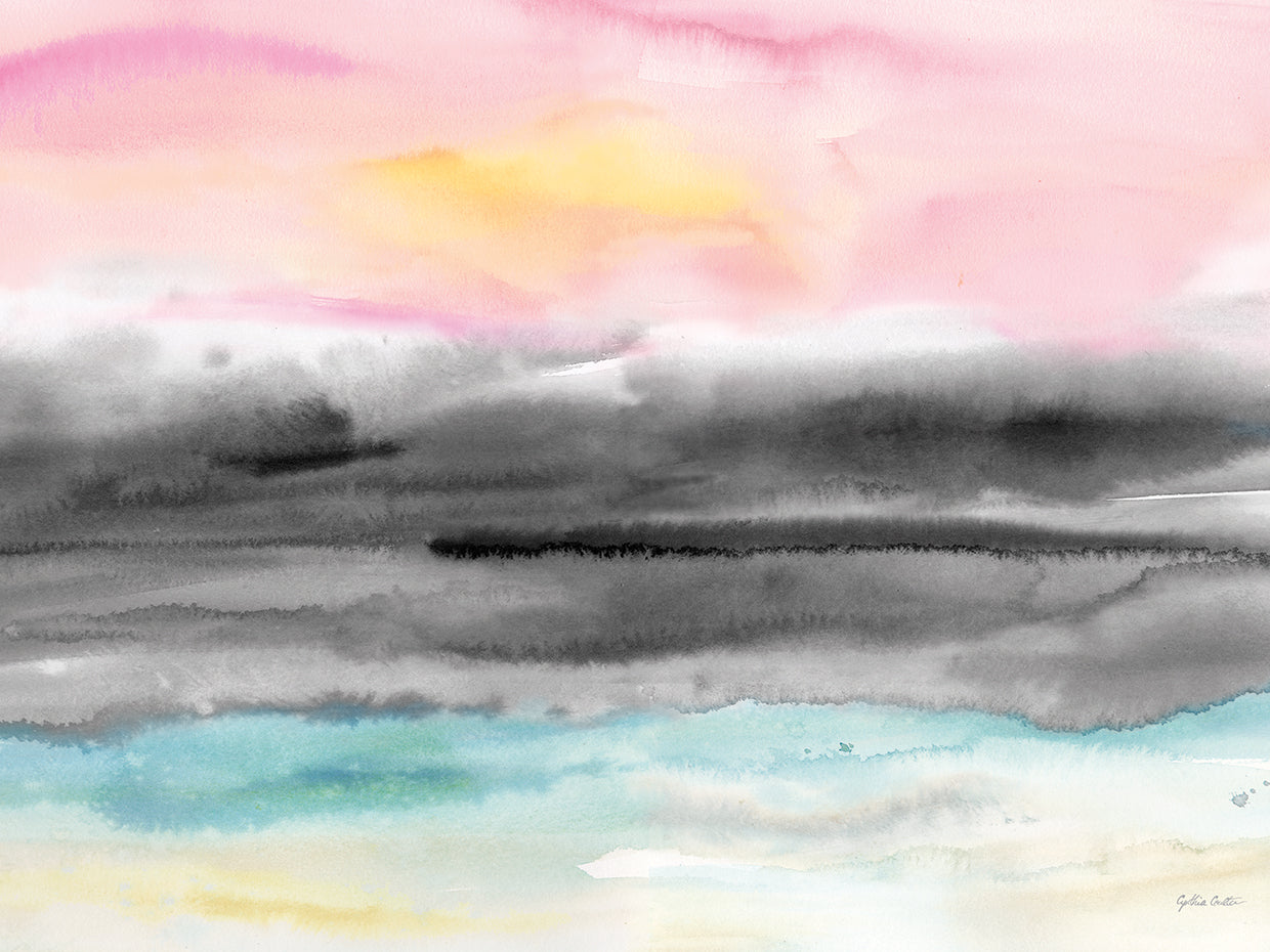 Pink Sunset Abstract landscape