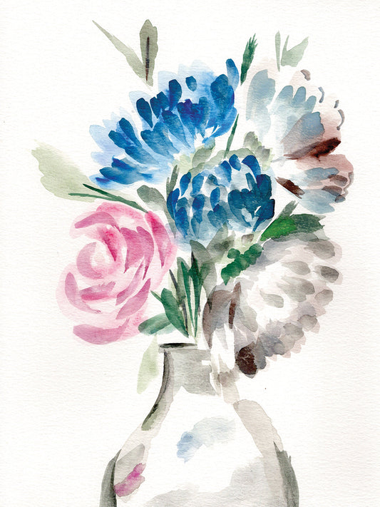 Floral Vase II Canvas Print