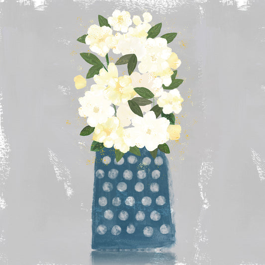 Contemporary Flower Jar I Canvas Print