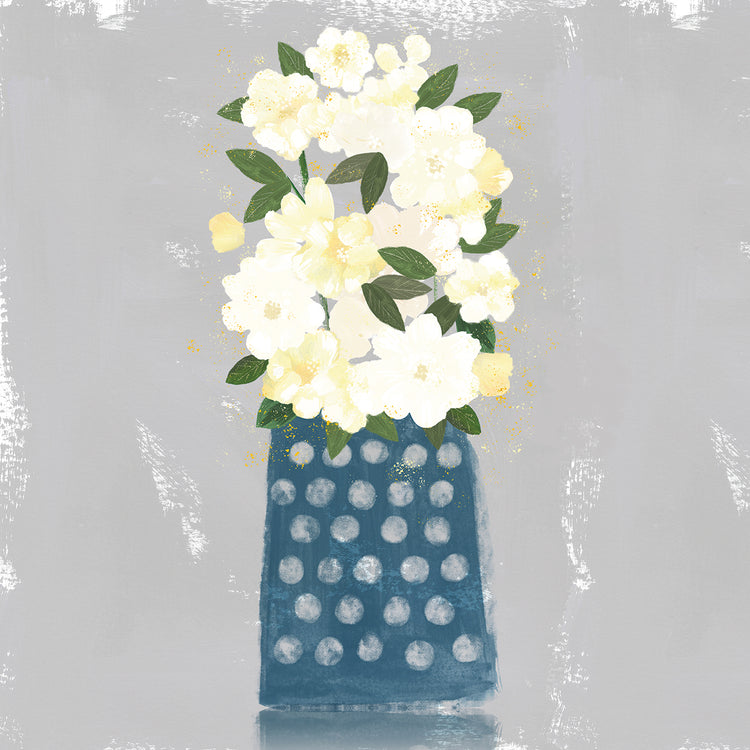 Tarro de flores contemporáneo I Lienzo