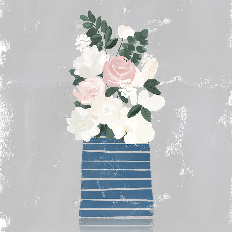Tarro de flores contemporáneo II Lienzo