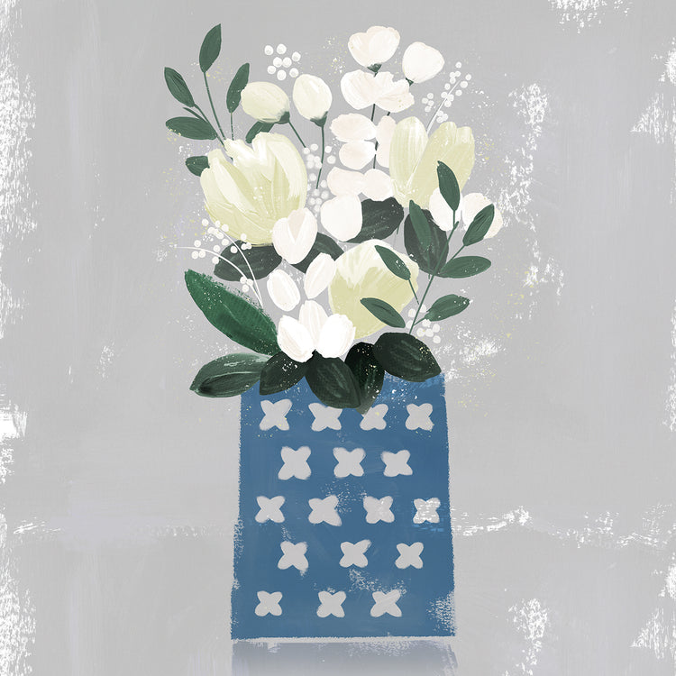 Tarro de flores contemporáneo III Lienzo