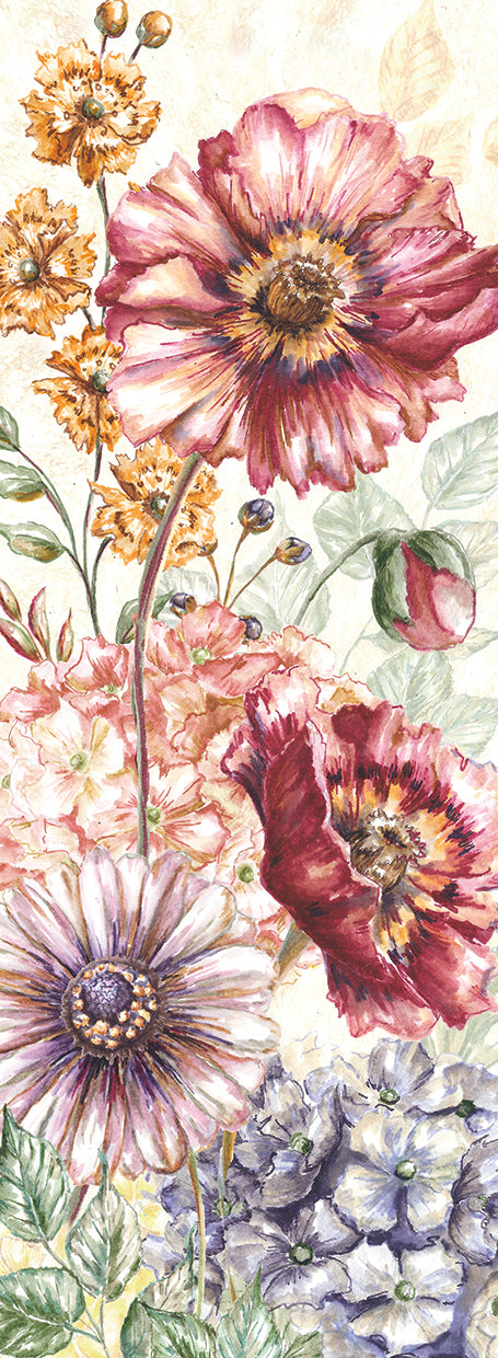 Wildflower Medley panel cream I Canvas Print
