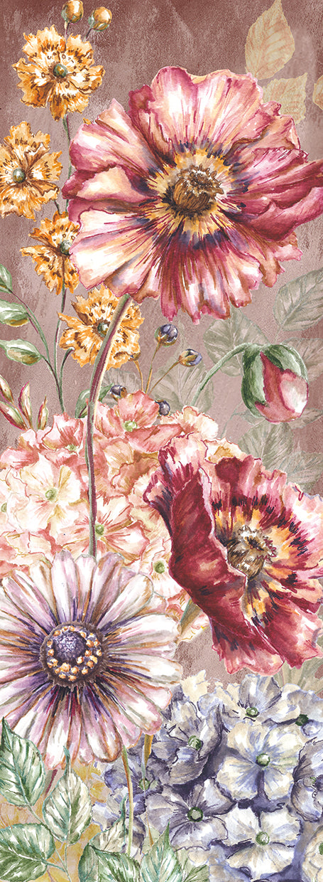 Wildflower Medley panel gold I Canvas Print