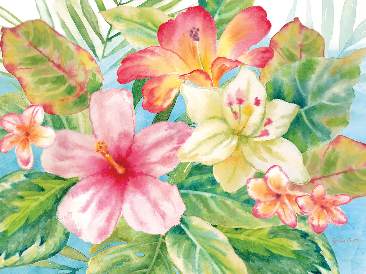 Tropical Island Florals landscape