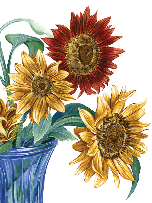 China Sunflowers I Canvas Print