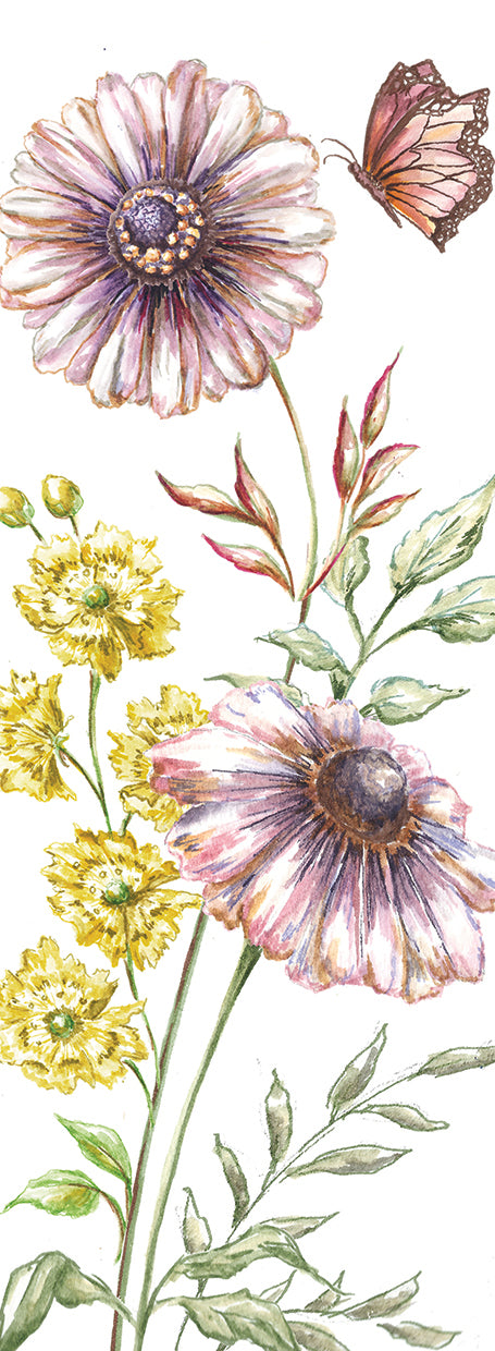 Wildflower Stem panel V Canvas Print