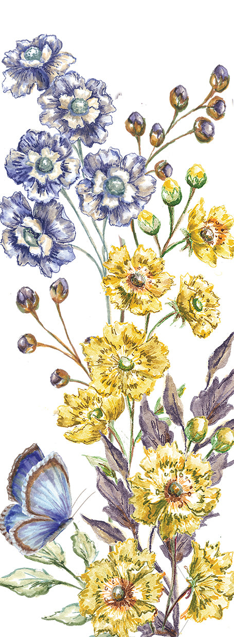 Wildflower Stem panel VI Canvas Print