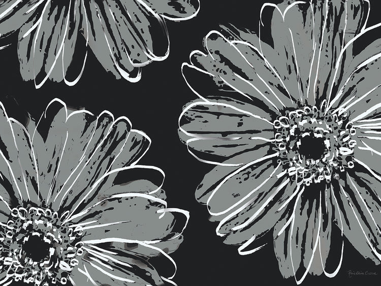 Flower Pop Sketch VII-Black BG