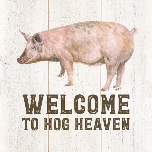 Farm Life VII-Hog Heaven Canvas Print