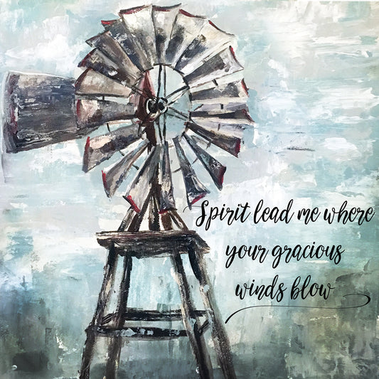 Primitive Windmill Canvas Print