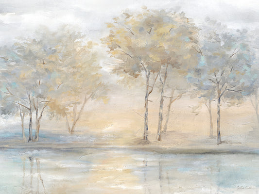 Serene Scene Trees landscape Canvas Print