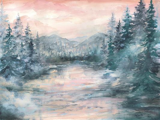 Morning Mist at Pine Lake Canvas Print