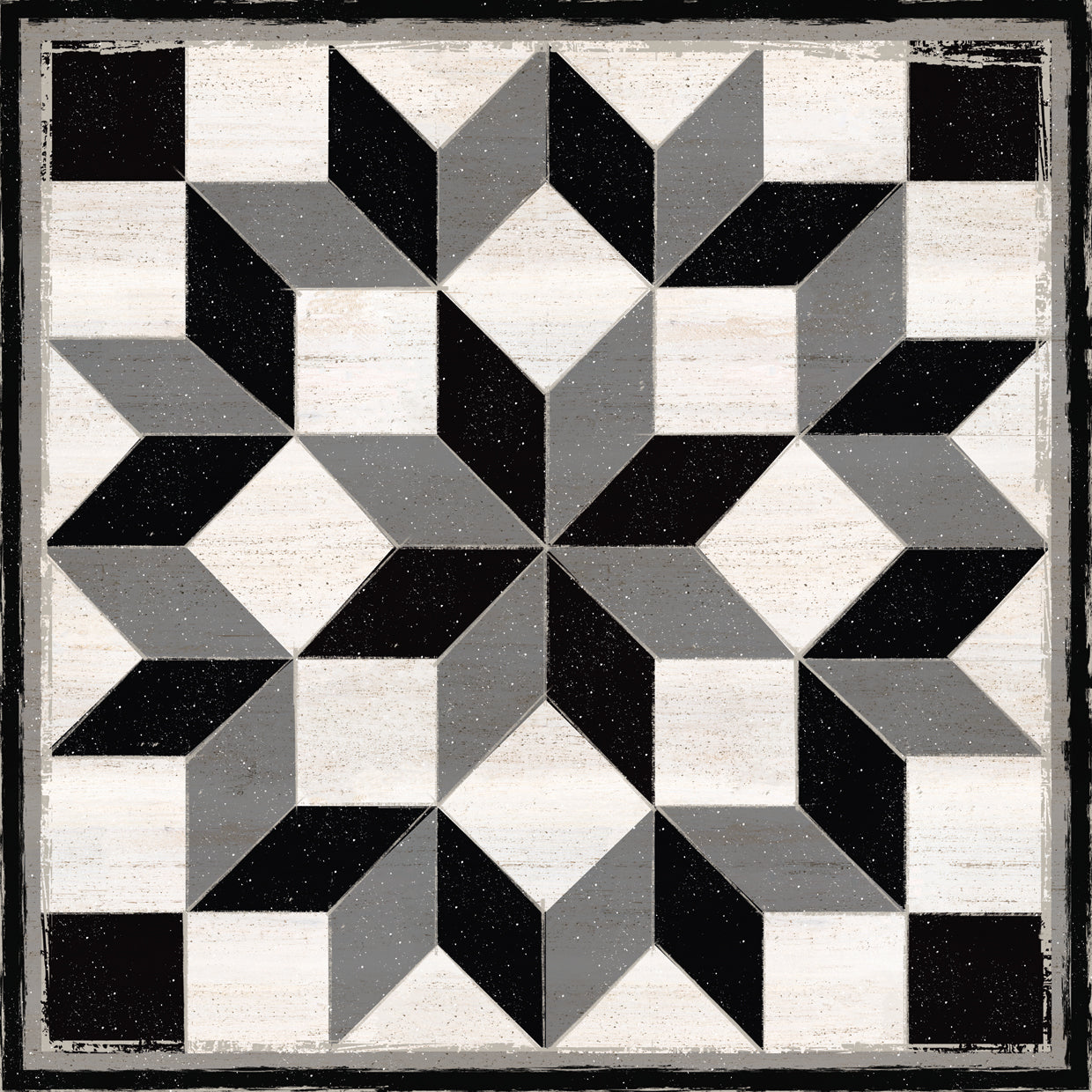 Black & White Quilt Block I