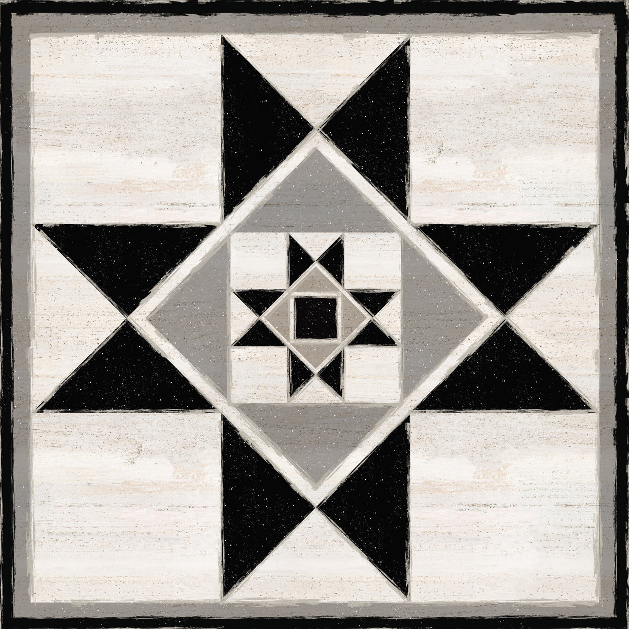 Black & White Quilt Block III