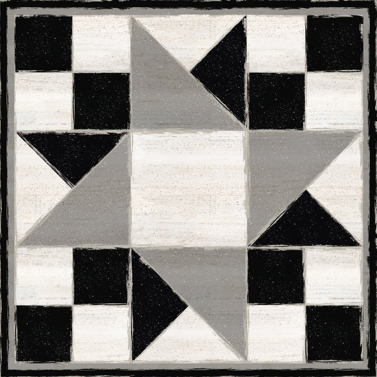 Black & White Quilt Block XIII