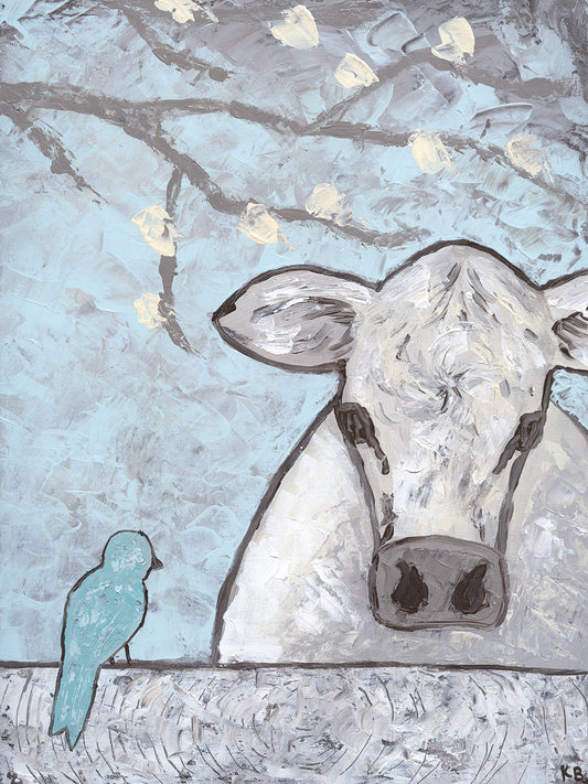 Farm Sketch Cow pen Canvas Print
