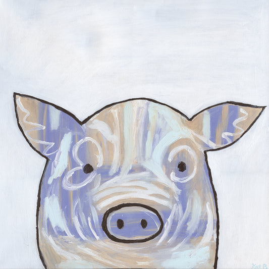 Paint Splotch Pig Canvas Print