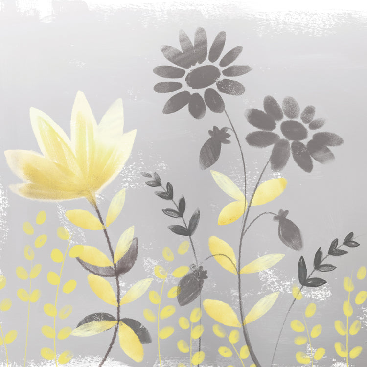 Soft Nature amarillo y gris I Lienzo