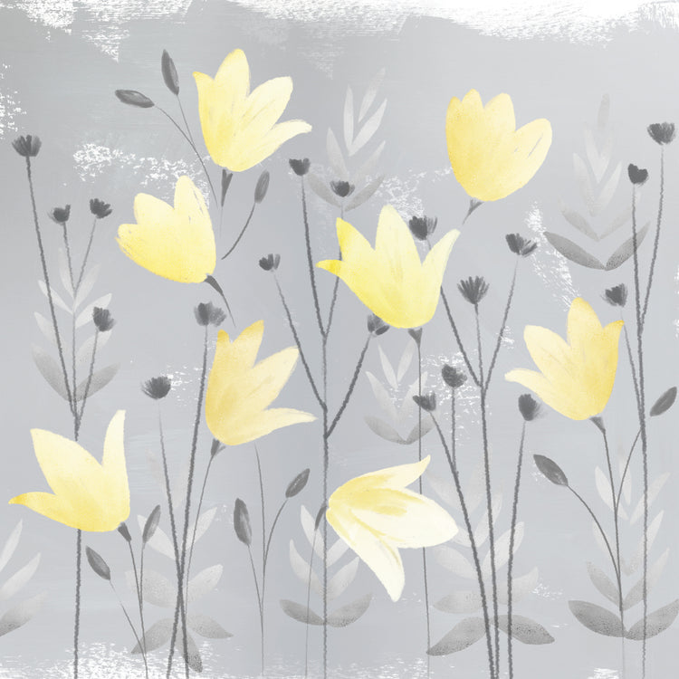 Soft Nature amarillo y gris III Lienzo