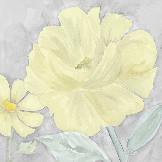 Peaceful Repose gray & yellow IV Canvas Print