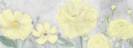 Peaceful Repose gray & yellow panel II Canvas Print