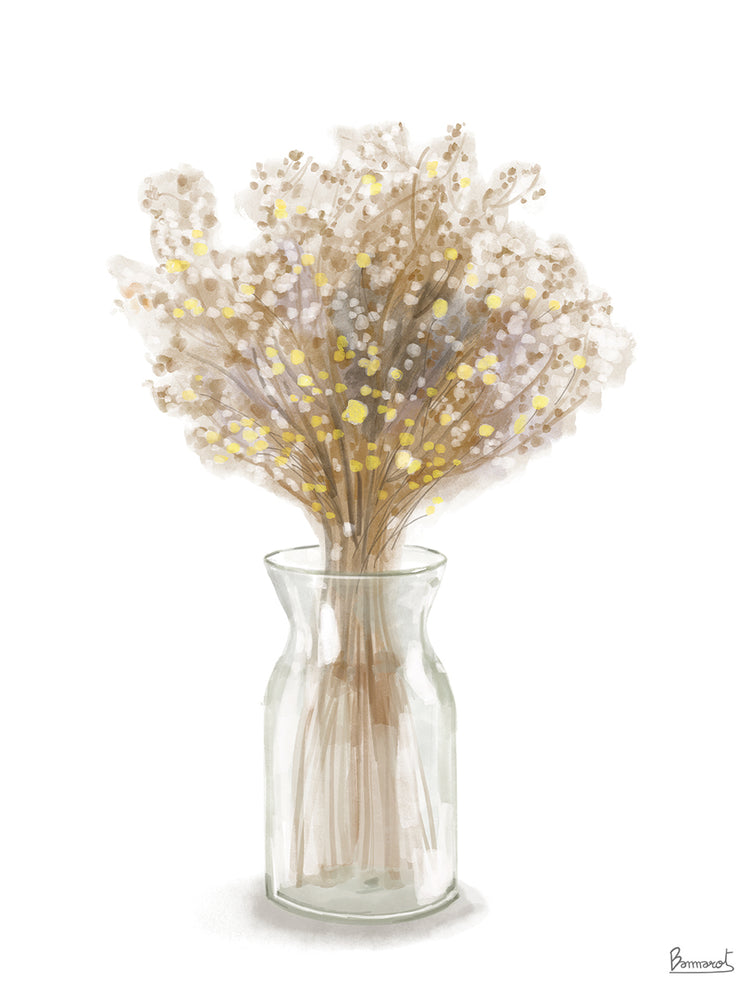 Flor seca amarilla II Lienzo