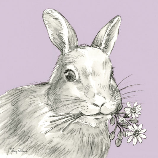 Watercolor Pencil Farm color V-Rabbit Canvas Print