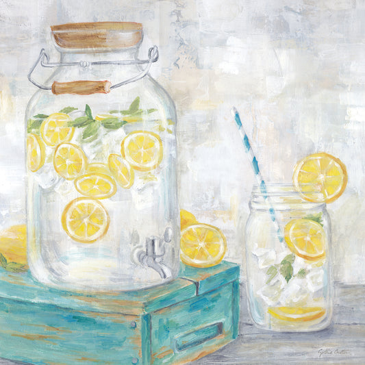 Lemon Water square Canvas Print