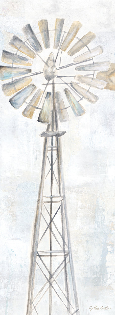 Modern Farmhouse Windmill panel Canvas Print