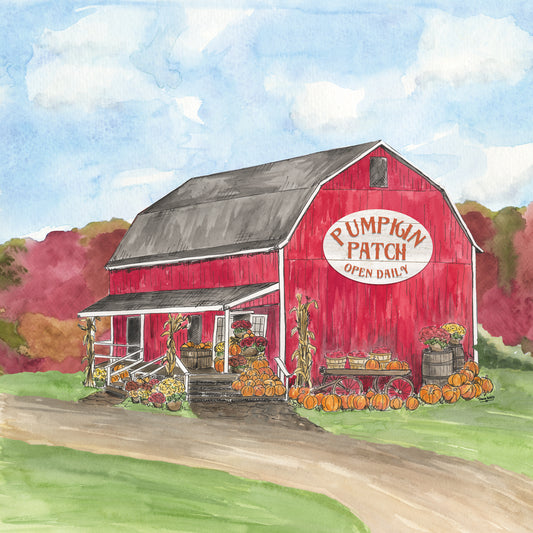 Fall Farms III-Pumpkin Patch Canvas Print