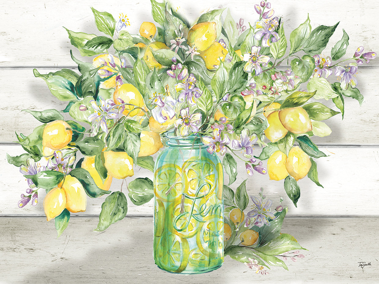 Farmhouse Lemons-Branches in Mason Jar