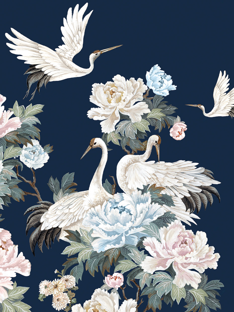 Pearly White Cranes II