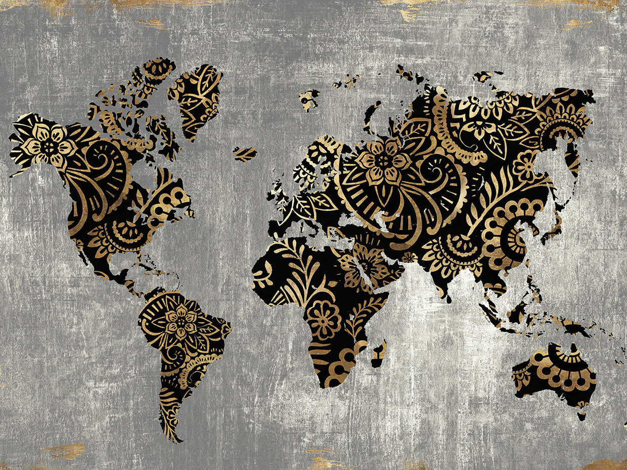 Gold World Map