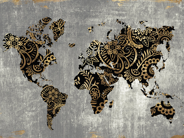 Gold World Map
