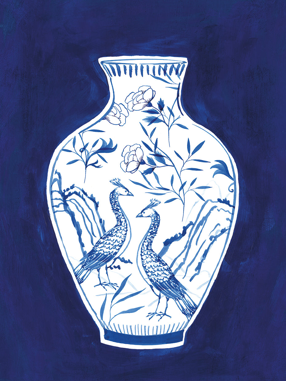 Indigo Porcelain Vase II