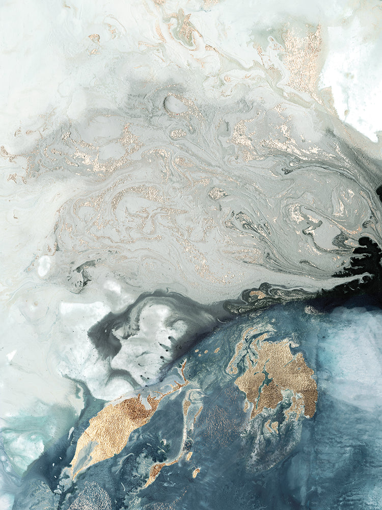 Ocean Splash I Indigo Version