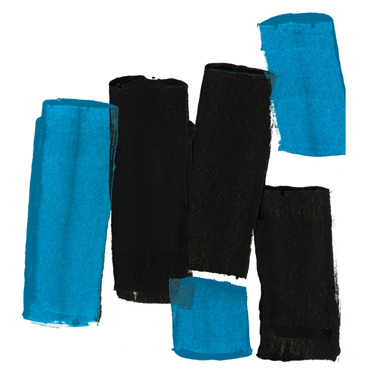 Negro y azul Lienzo