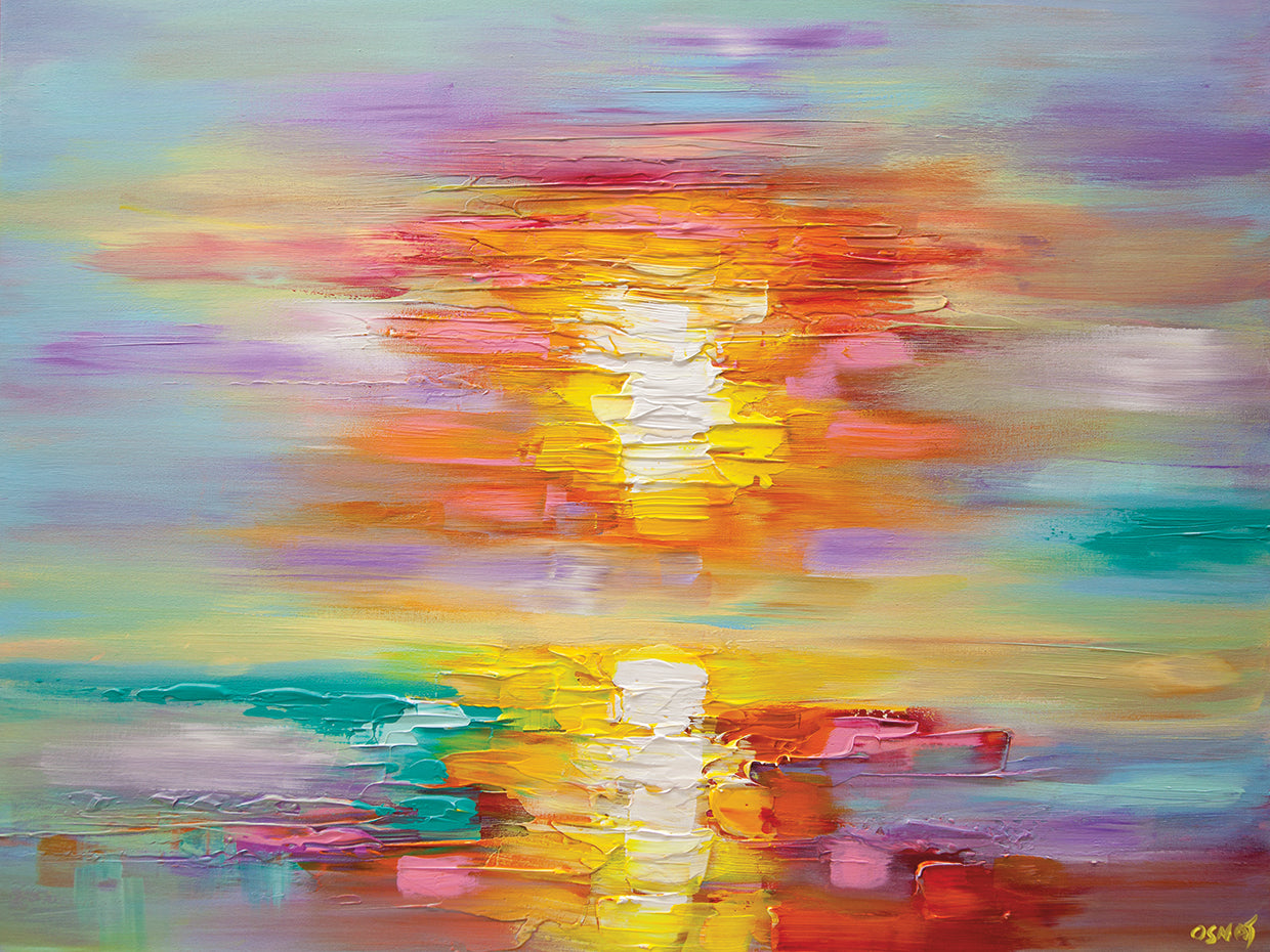 Abstract Sunrise Wall Art by Osnat Tzadok | Fine Art Canvas