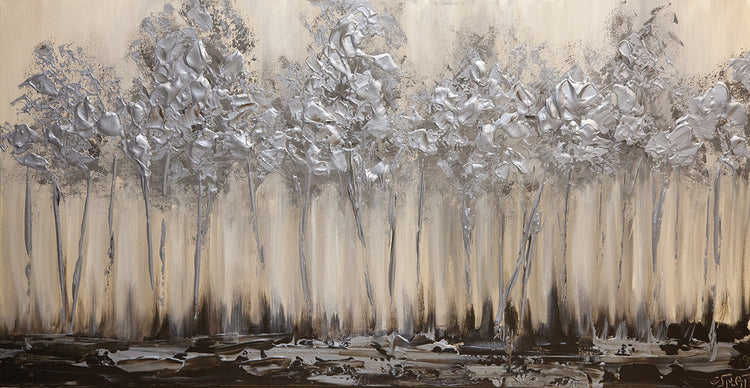 Bosque plateado Lienzo