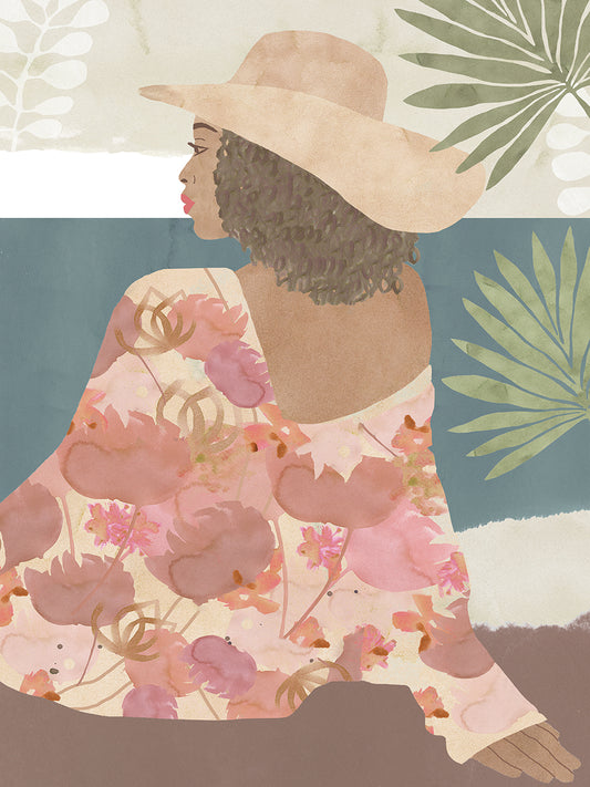 Terracotta Flower Lady I Canvas Print